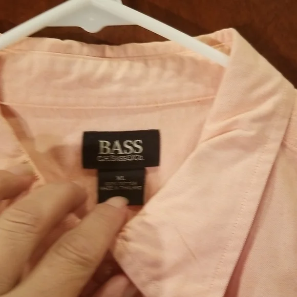 Mens XL Bass Button Down Dress Shirt - Picture 2 of 3